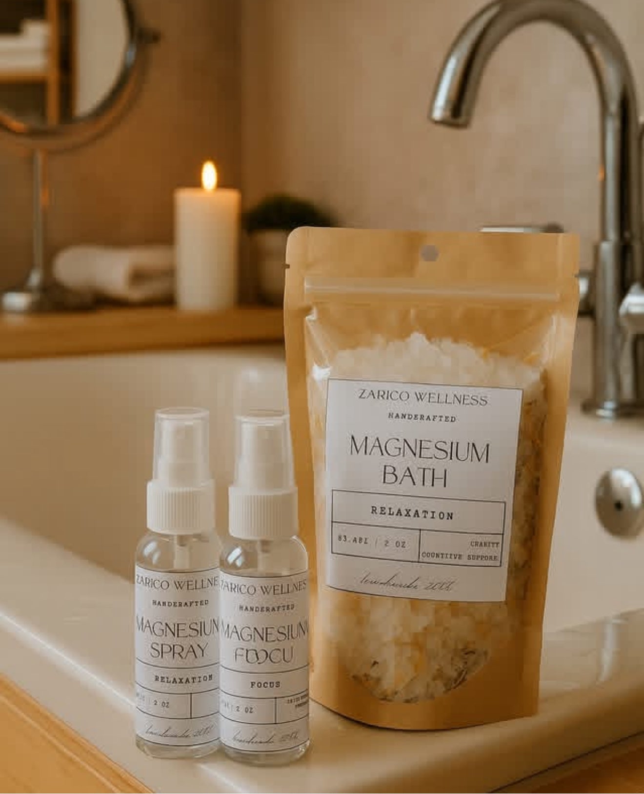 Magnesium Spray + Bath Kit